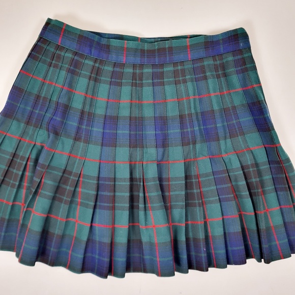 Vintage plaid mini skirt y2k 2000s school girl tartan 90s short pleats pleated - Picture 6 of 8